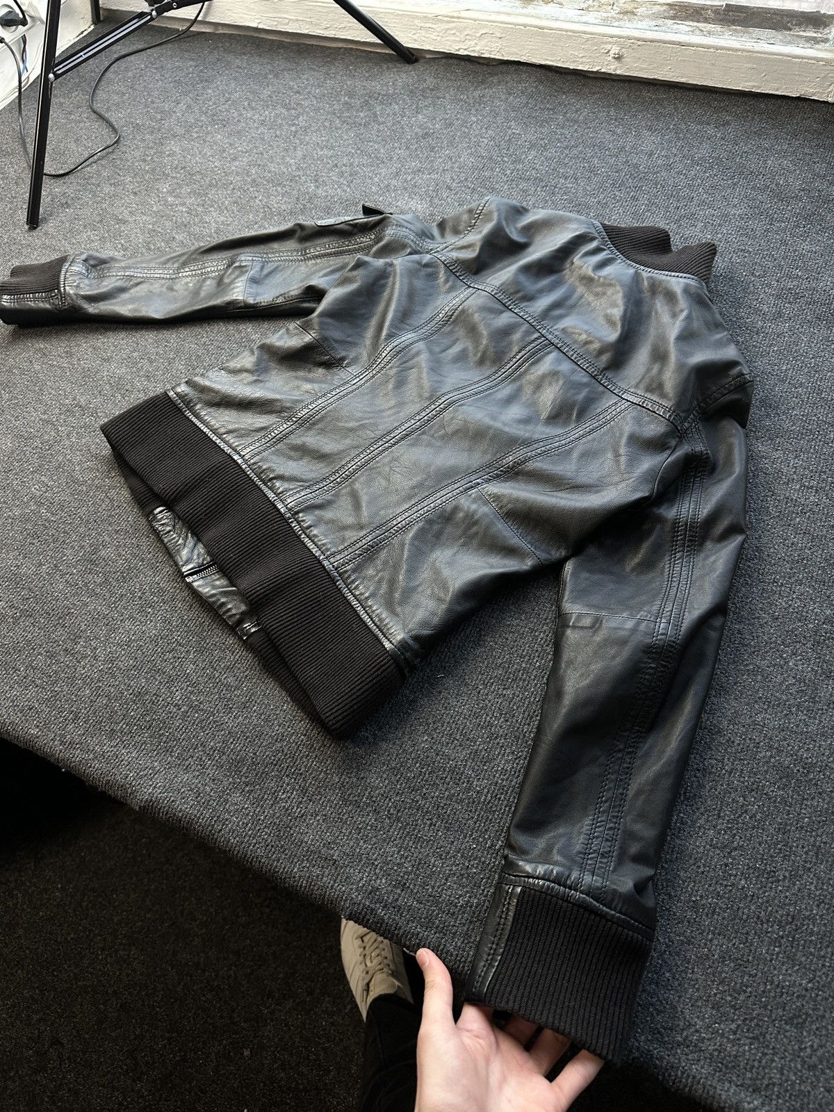 Leather 🚨 LEATHER WOMEN OPIUM MULTIPOCKET JACKET ZIP AVANT GARDE Size M / US 6-8 / IT 42-44 - 12 Thumbnail