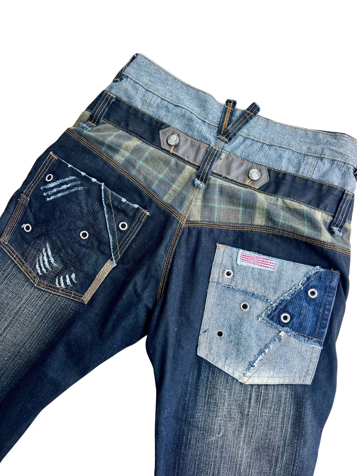 Vintage Y2K Archive Patchwork Distressed Denim Jeans Japanese Style Size US 32 / EU 48 - 6 Thumbnail