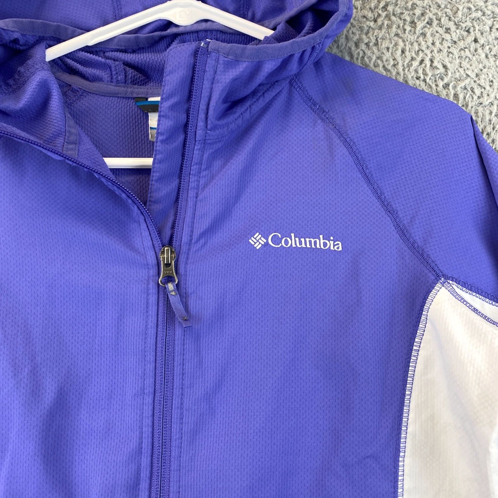 Vintage Columbia Jacket Womens Large Purple Hooded Outdoor Zip Windbreaker Ladies 83-27 / 83-27 Size L / US 10 / IT 46 - 3 Thumbnail