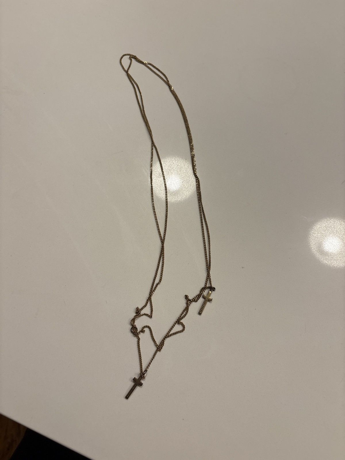 Dsquared2 Double Cross Necklace Gold Size ONE SIZE - 5 Thumbnail