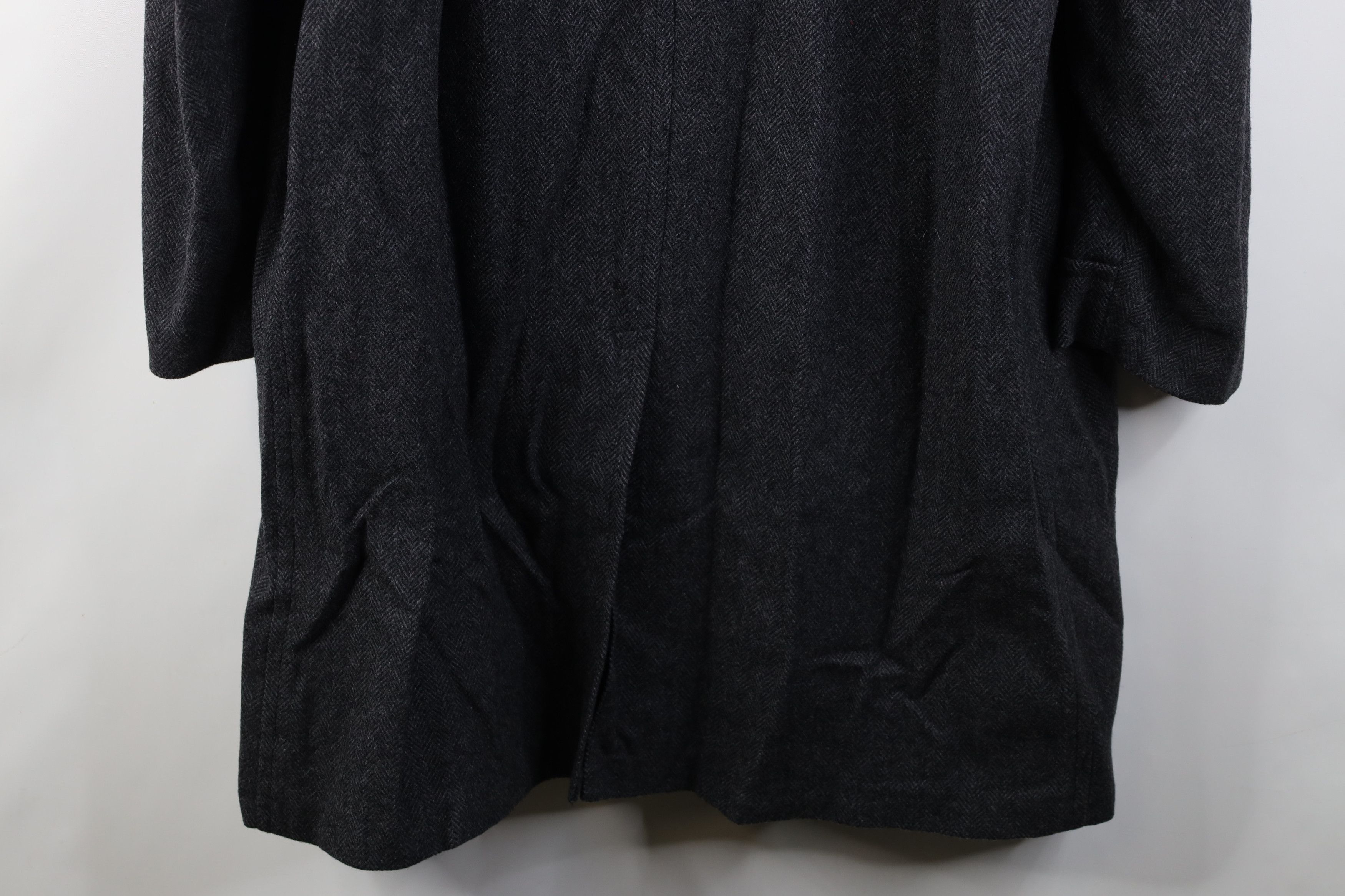Vintage Vintage 50s Streetwear Wool Herringbone Overcoat Jacket USA Size US XXL / EU 58 / 5 - 15 Thumbnail