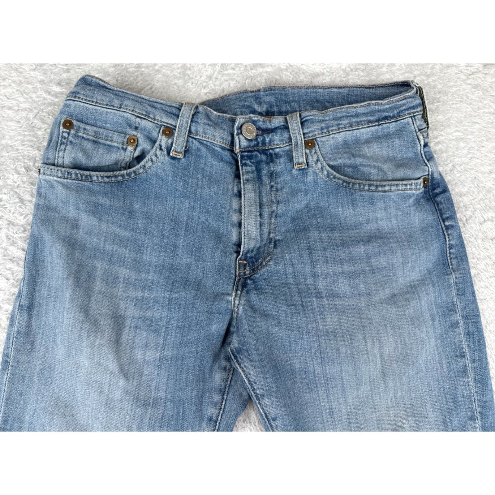 Levi's Levi's Jeans 511 Regular Adult 30 Blue Denim Zip Fly 28x29 Cotton Blend 5-Pocket Design Leather Button Vintage No Size US 30 / EU 46 - 4 Thumbnail