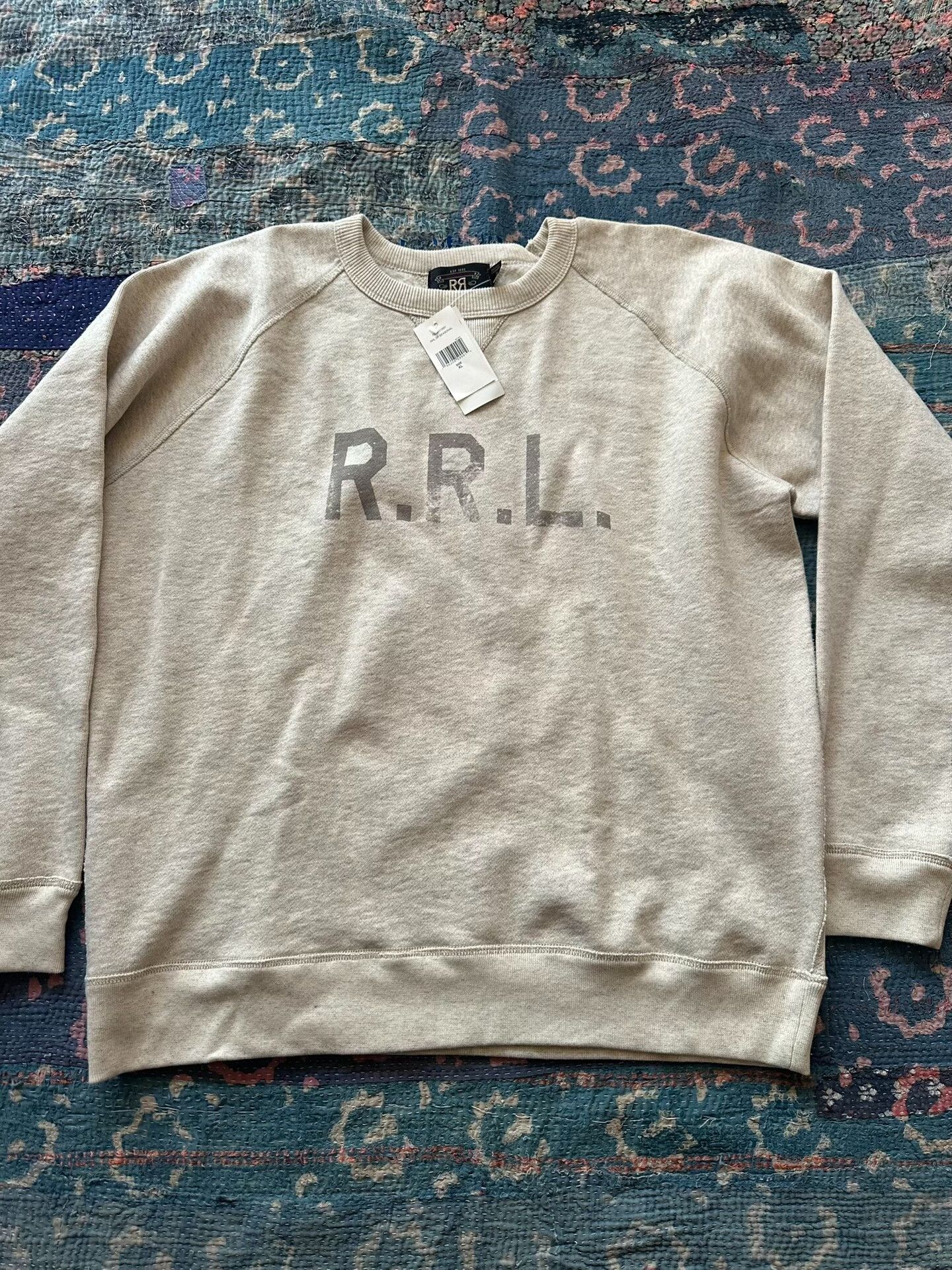 RRL Ralph Lauren RRL Ralph Lauren Logo Sweatshirt Size US XL / EU 56 / 4 - 1 Thumbnail