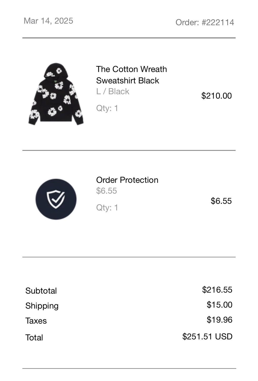 DENIM TEARS Denim Tears The Cotton Wreath Sweatshirt ‘Black’ Size US L / EU 52-54 / 3 - 6 Thumbnail