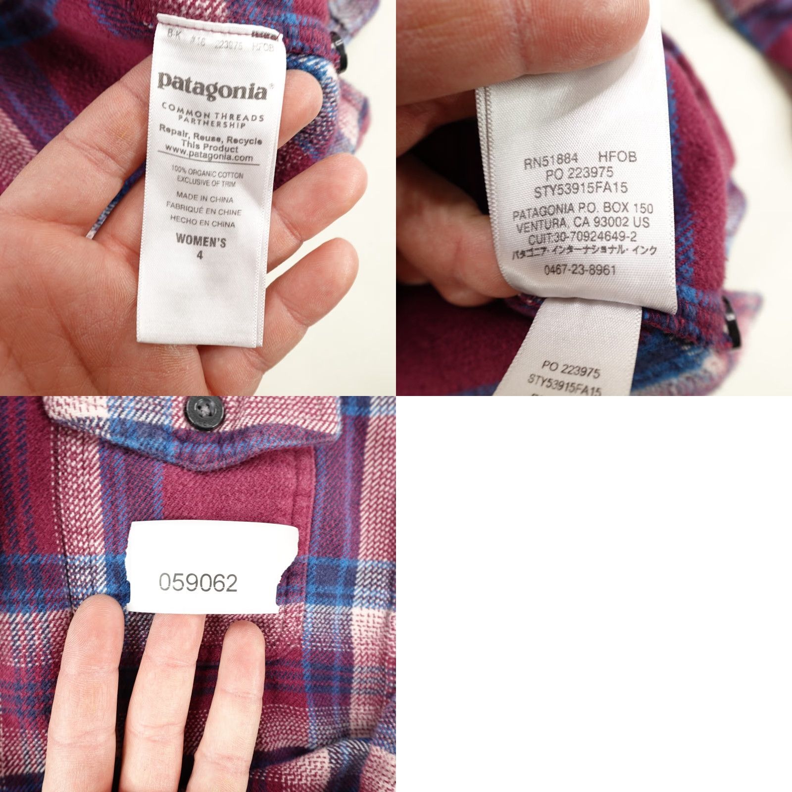 Patagonia Patagonia Shirt Womens 4 Red Plaid Flannel Button-Up Cotton Fjord Organic Button-Up Casual Womens 90s Outdoor Size S / US 4 / IT 40 - 8 Thumbnail