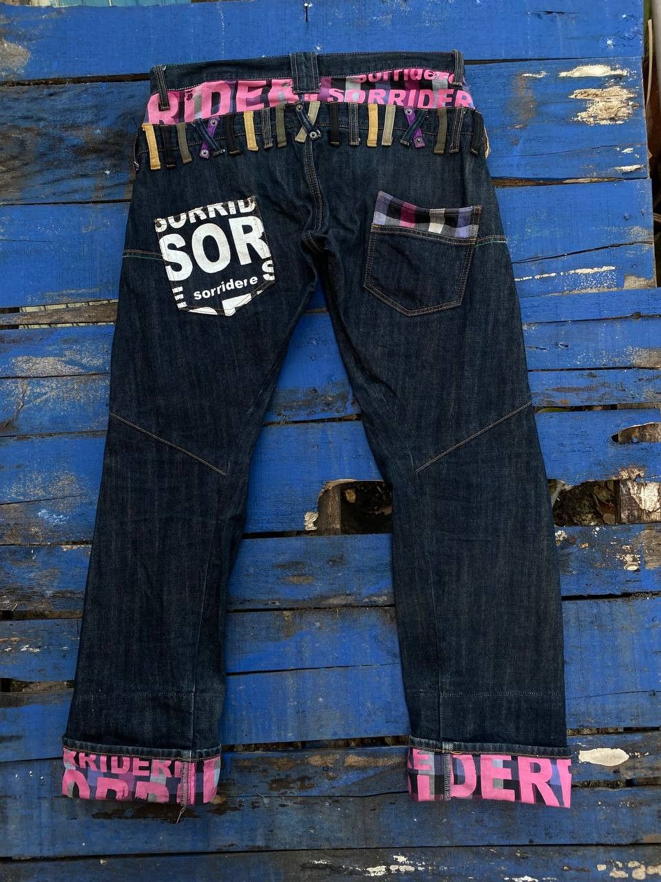 If Six Was Nine Vintage Sorridere Japan Double Waist Jeans Size US 36 / EU 52 - 12 Thumbnail