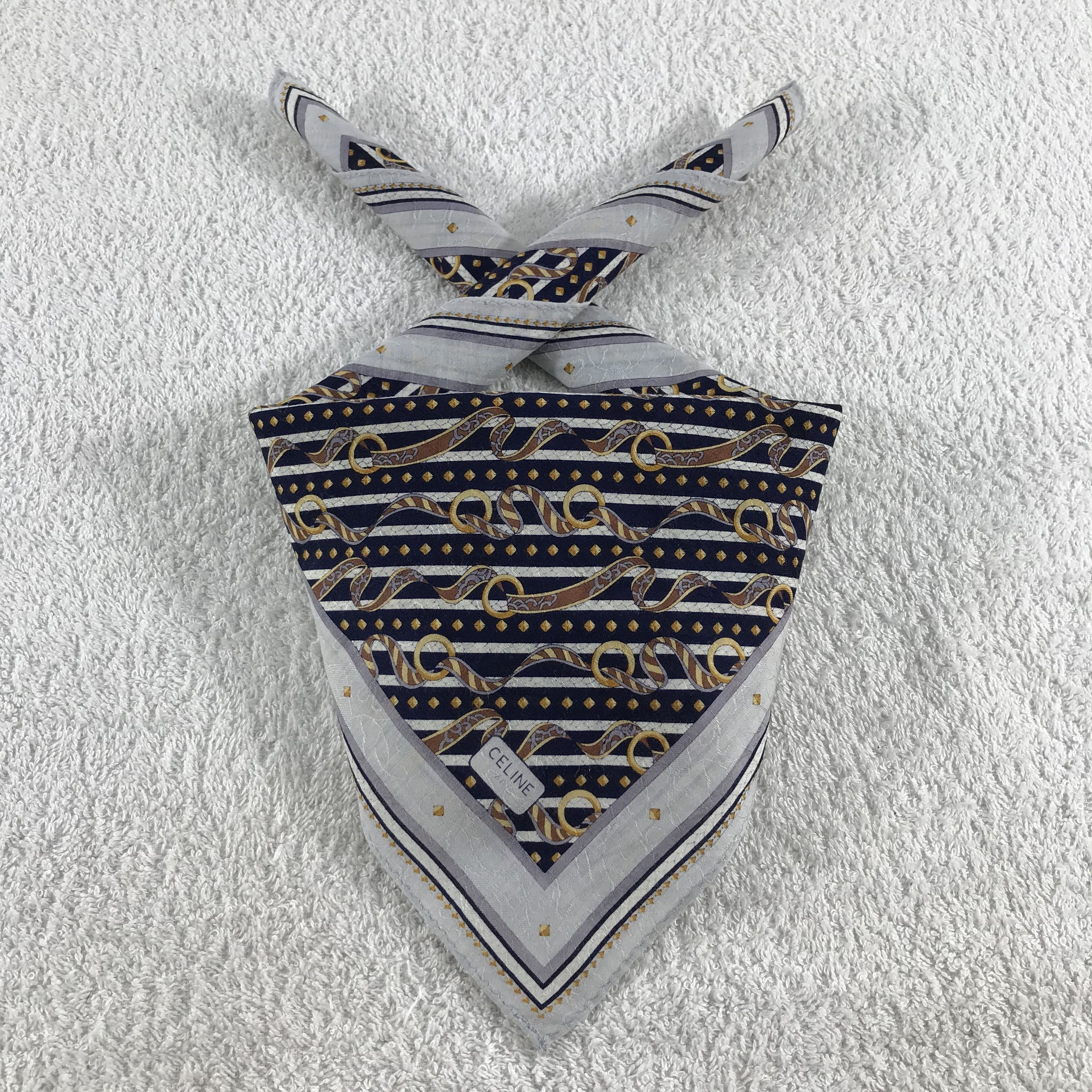 Celine × Vintage Celine Bandana / Handkerchief / Neckerchief - S177 Size ONE SIZE - 3 Thumbnail