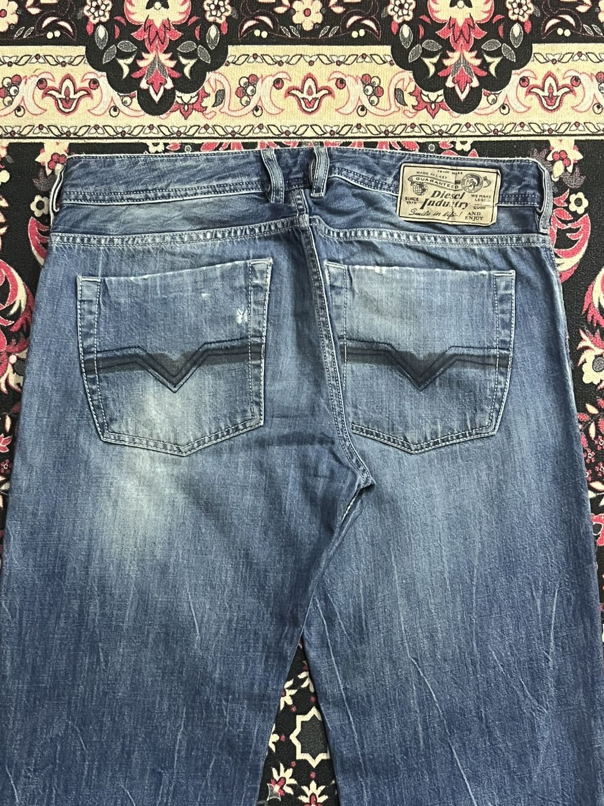 Diesel ⚡️Flare⚡️Vintage Diesel “Zatiny” Overflow Thunder Blue Jeans Size US 29 - 10 Thumbnail