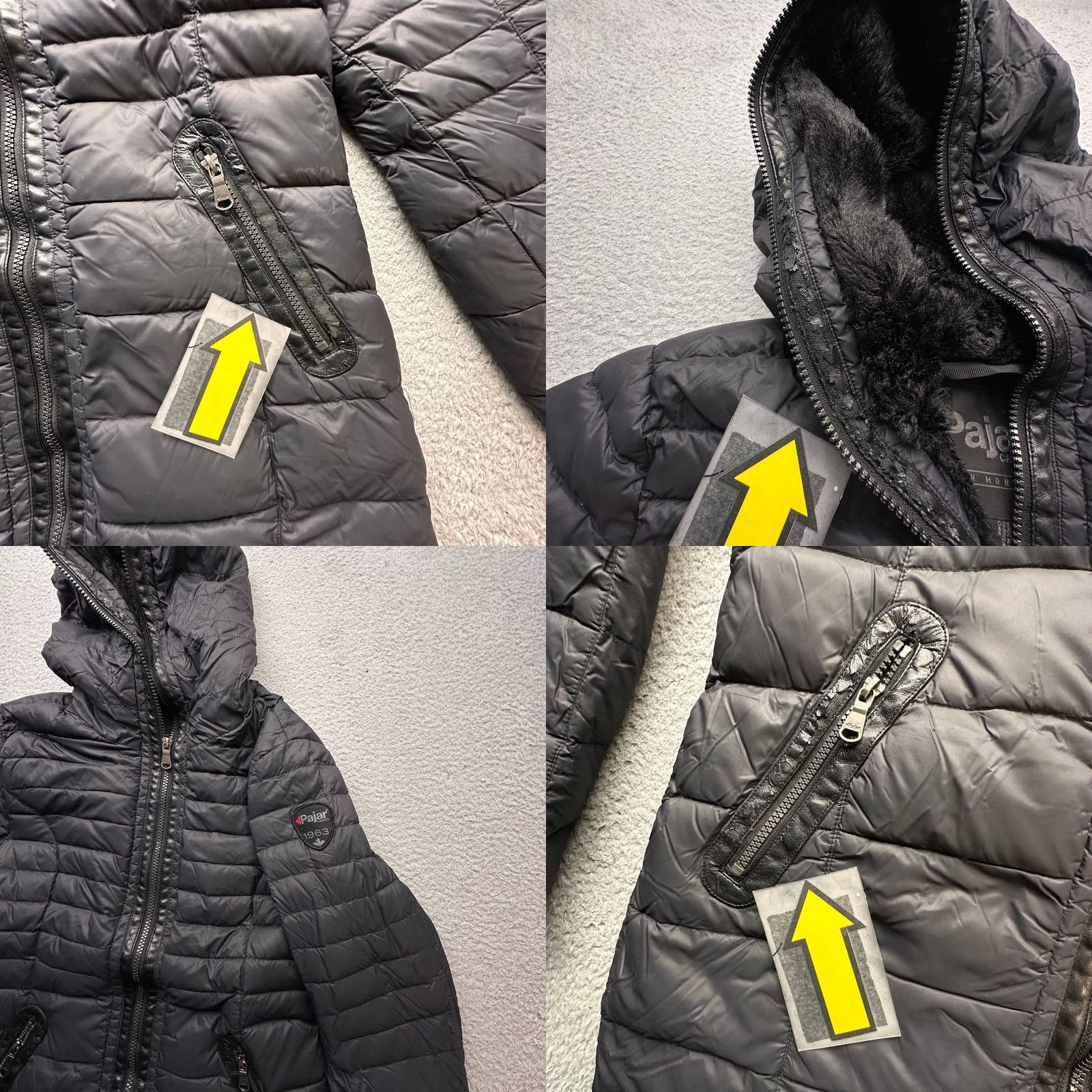 Pajar Pajar Canada Lyvien Packable Light Weight Puffer Coat Jacket Womens Small Black Hooded Long Zip Size S / US 4 / IT 40 - 8 Thumbnail