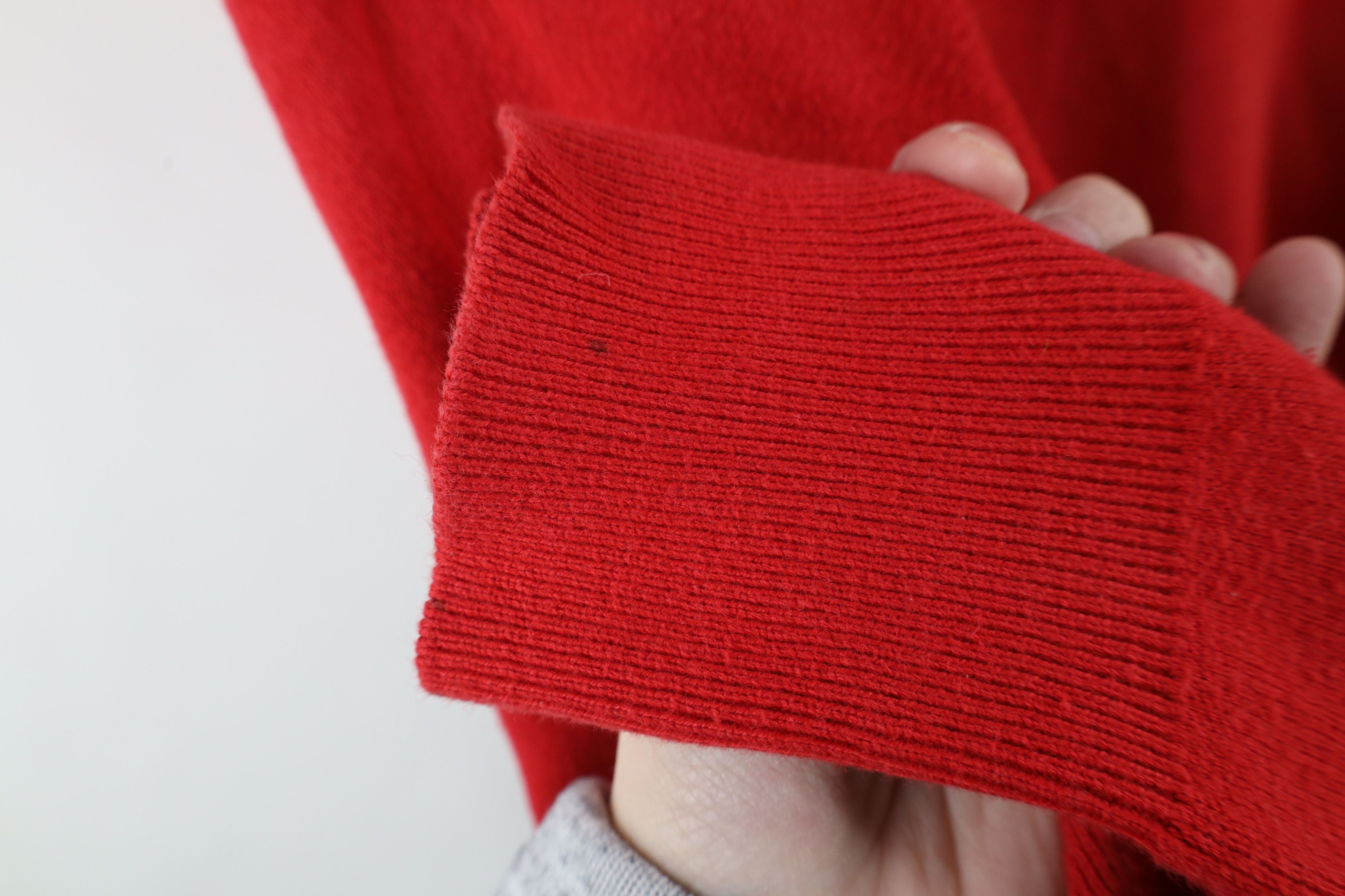 Vintage Vintage 90s Streetwear Cotton Knit Crewneck Sweater Red USA Size US XL / EU 56 / 4 - 6 Thumbnail