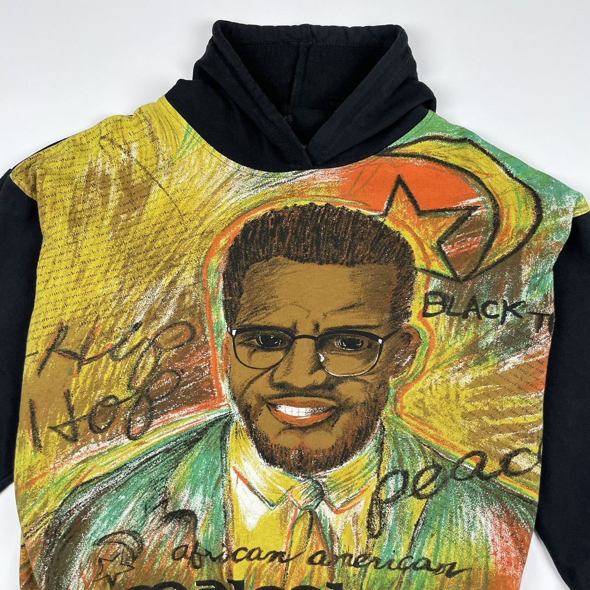 Vintage Malcolm X Vintage 90s oversized Hoodie USA talks Size US M / EU 48-50 / 2 - 5 Thumbnail