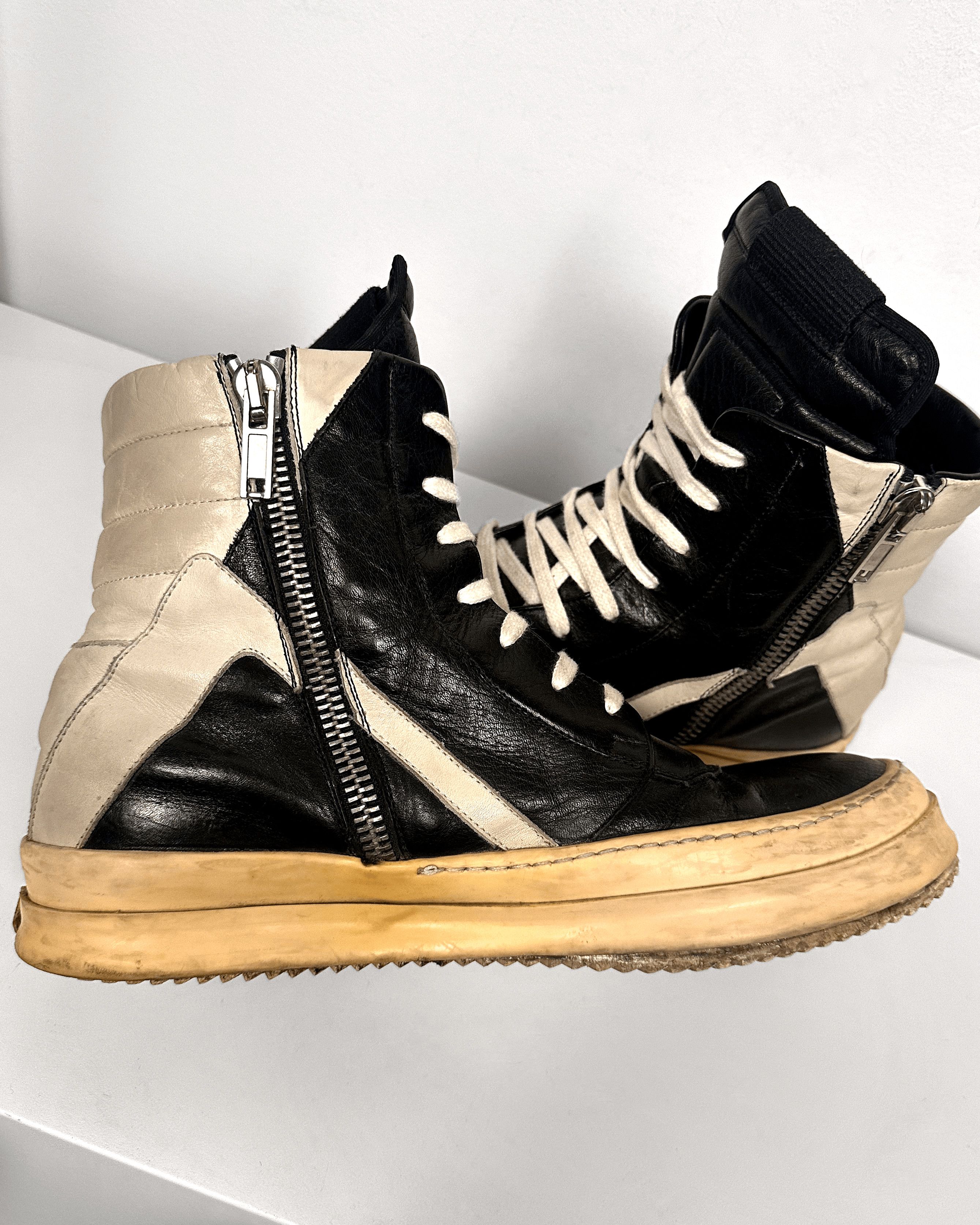 Rick Owens Rick Owens Staple Short Tongue Black Milk Geobasket Size US 10.5 / EU 43-44 - 7 Thumbnail