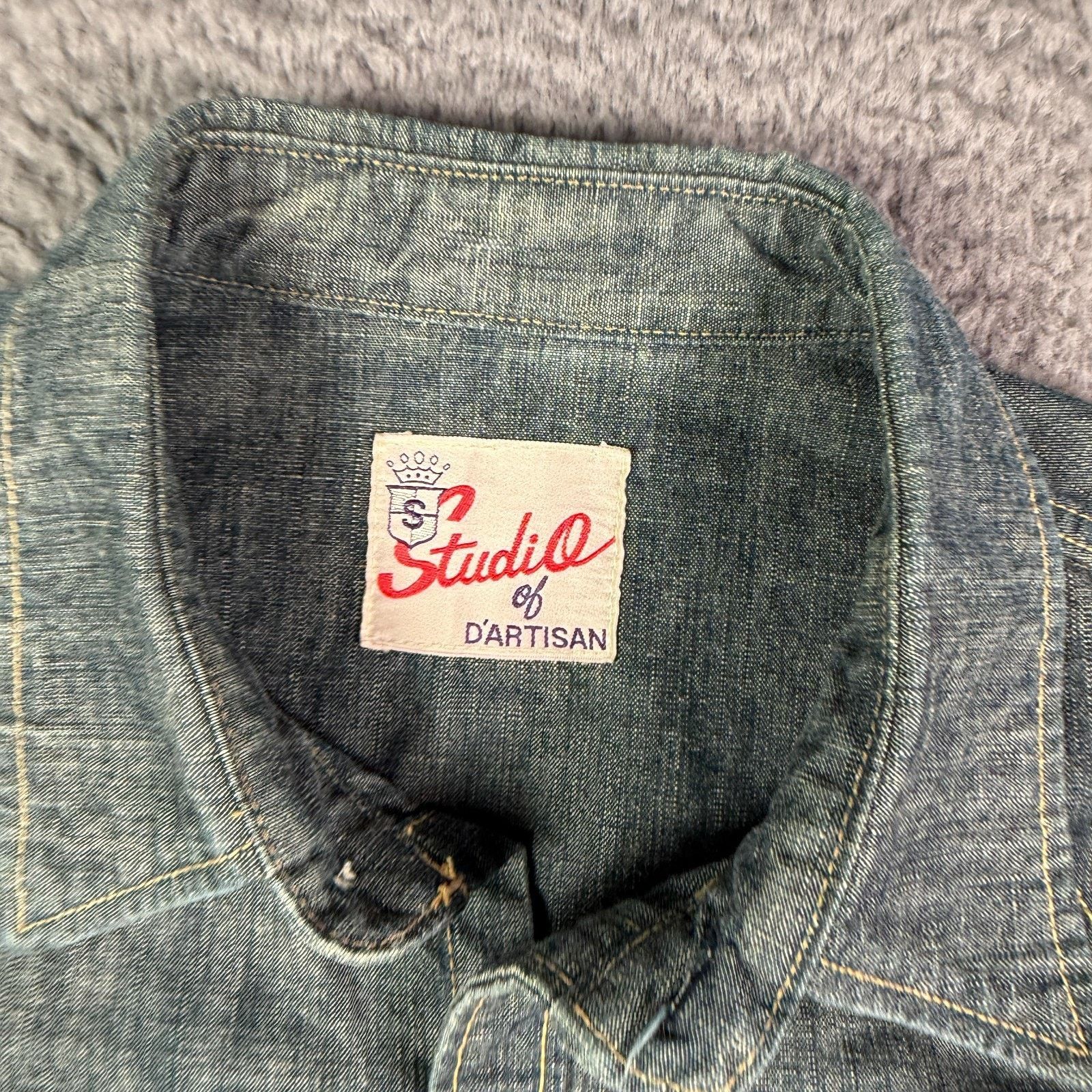 Studio D'Artisan Studio D’artisan Sawtooth Western Shirt L Denim Pearl Snap Size US L / EU 52-54 / 3 - 3 Thumbnail
