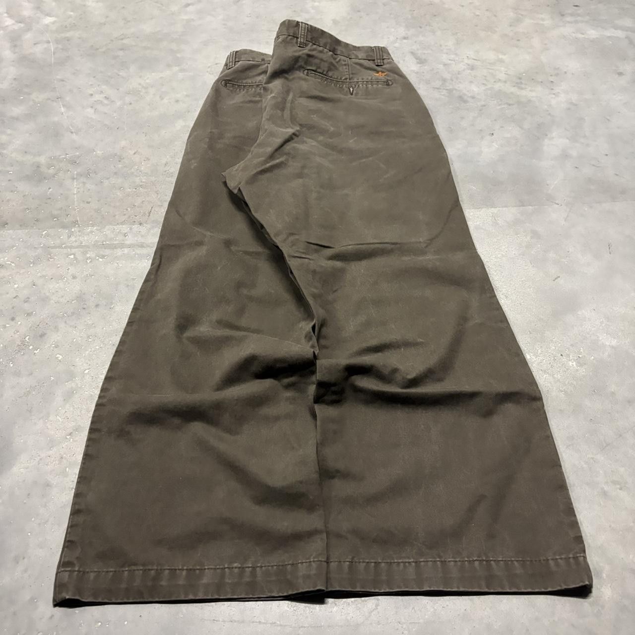 Japanese Brand × Vintage Crazy Vintage Y2K/2000s Baggy Brown Workwear Casual Pants! Size US 36 / EU 52 - 4 Thumbnail