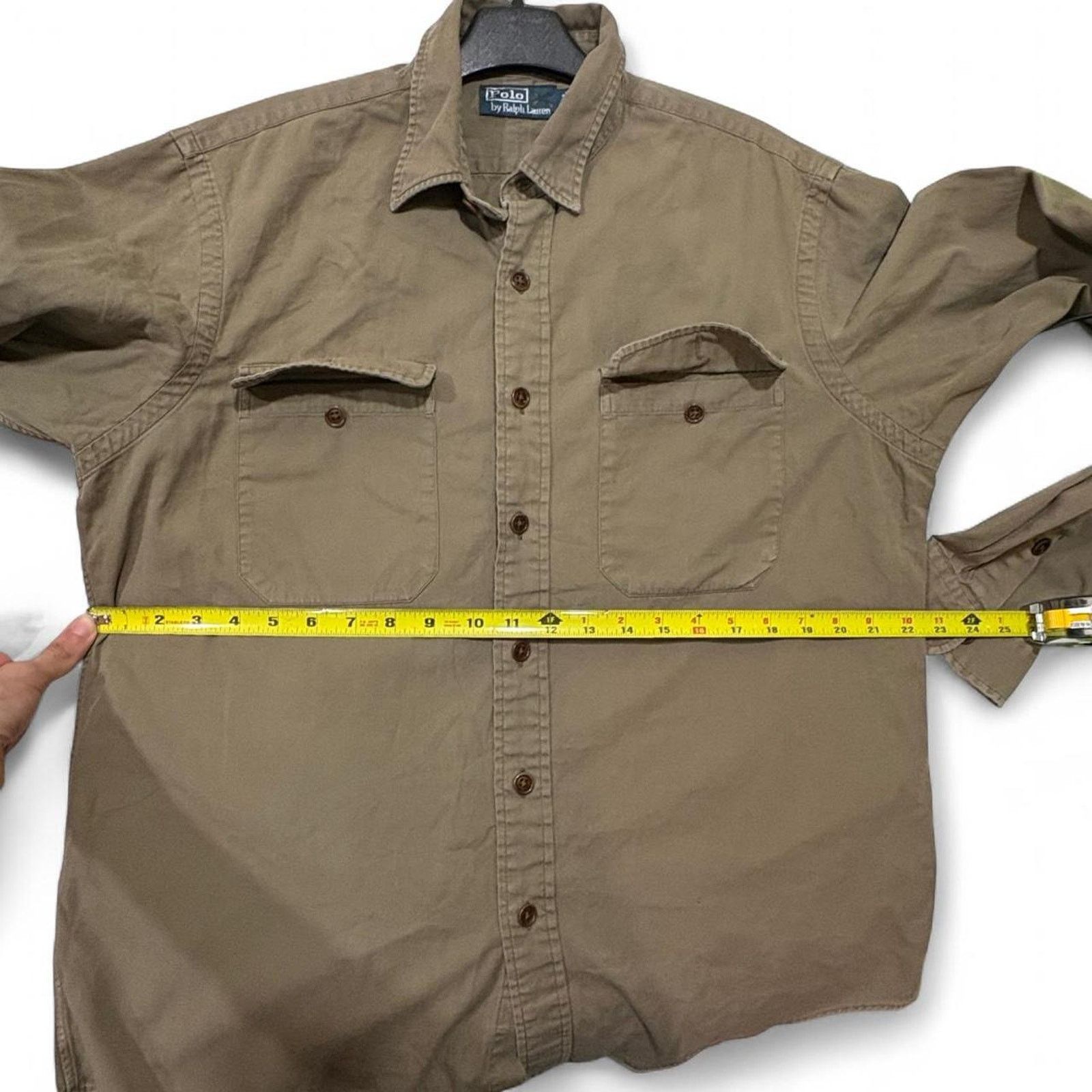 Polo Ralph Lauren Vintage polo ralph lauren khaki double pocket button shirt L Size US L / EU 52-54 / 3 - 5 Thumbnail
