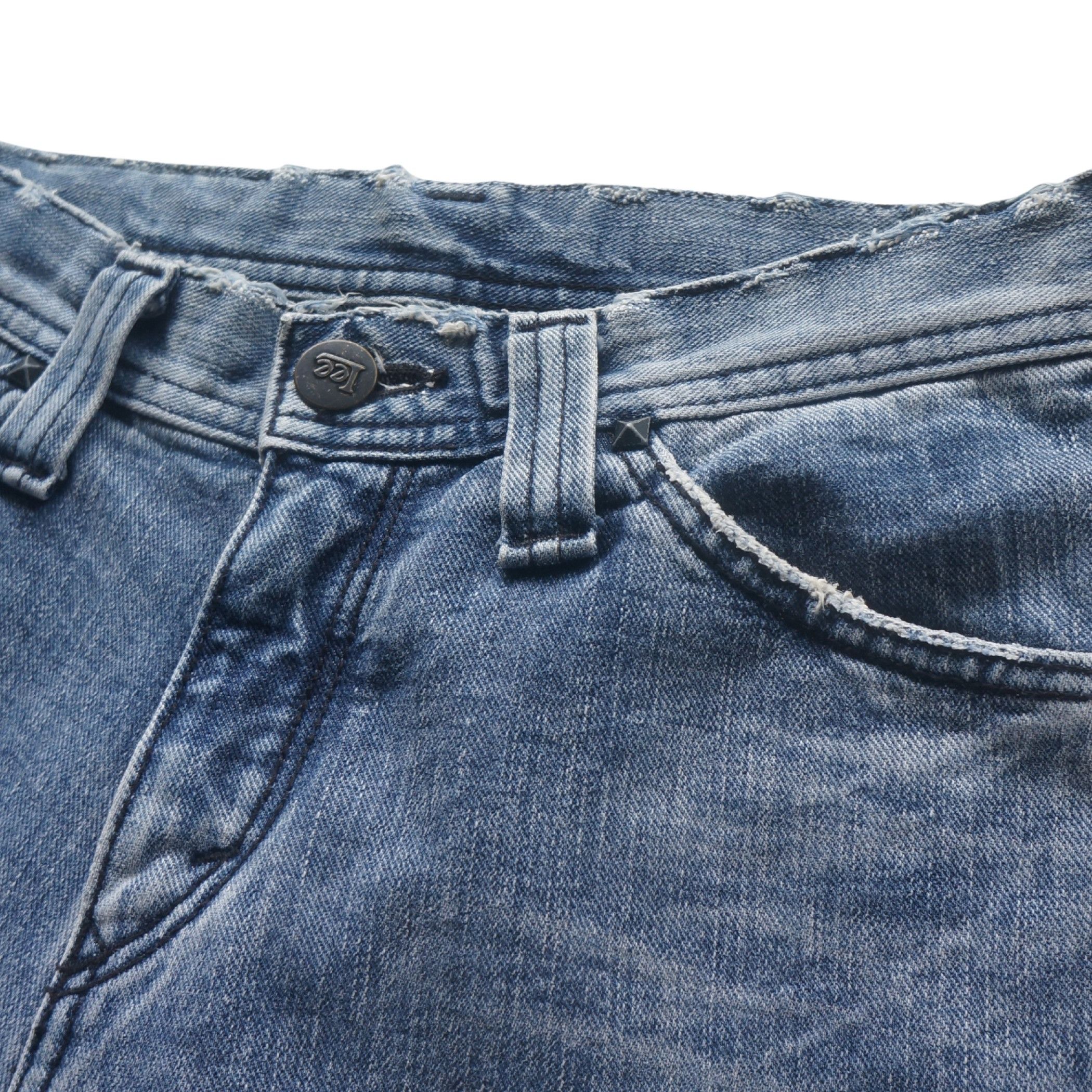 Lee Lee Flare Blue Jeans Made in Japan Size US 27 - 3 Thumbnail