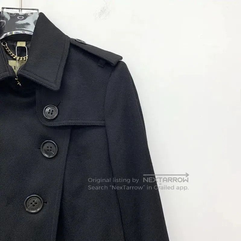Burberry Burberry Black Cashmere Trench Coat for Women. Size XS / US 0-2 / IT 36-38 - 3 Thumbnail