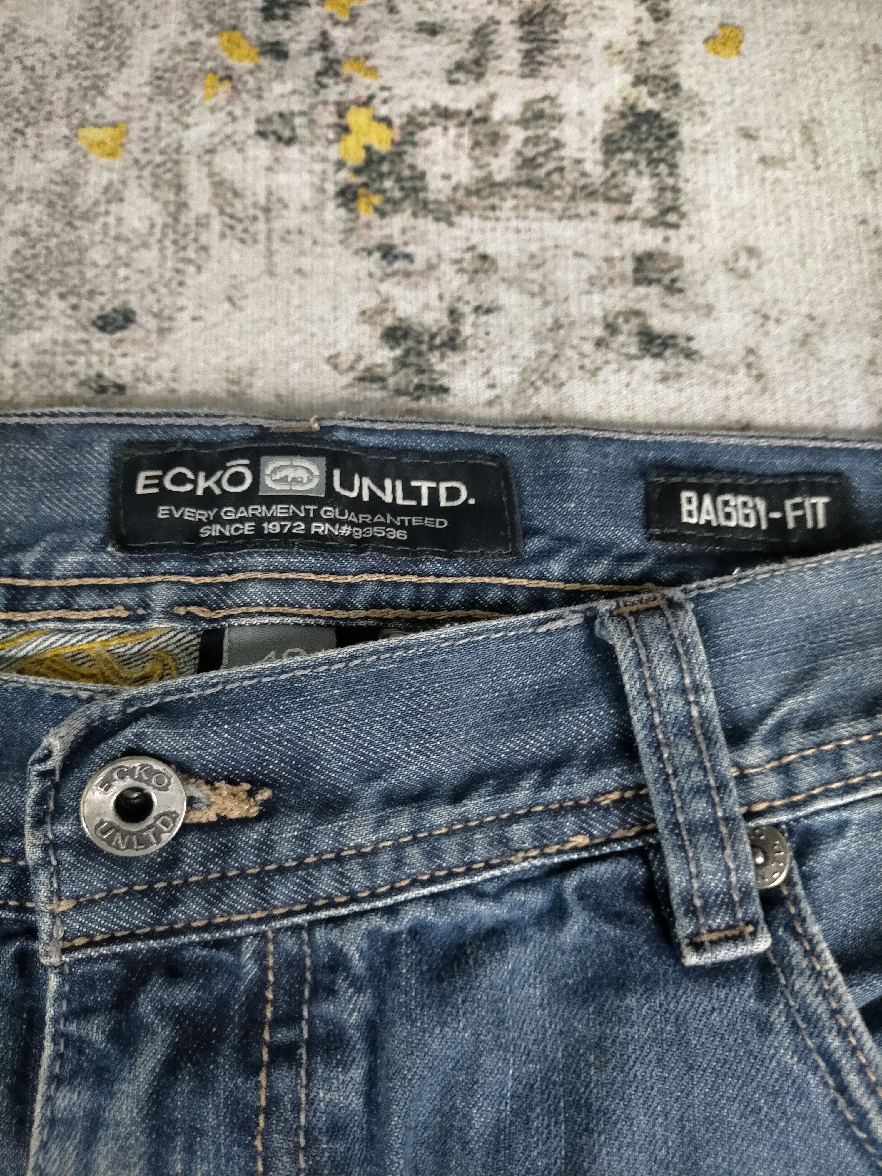 Ecko Unltd. 🔥 Rare Vintage Ecko Unltd Embroidery Baggy Washed Jeans Size US 40 / EU 56 - 7 Thumbnail