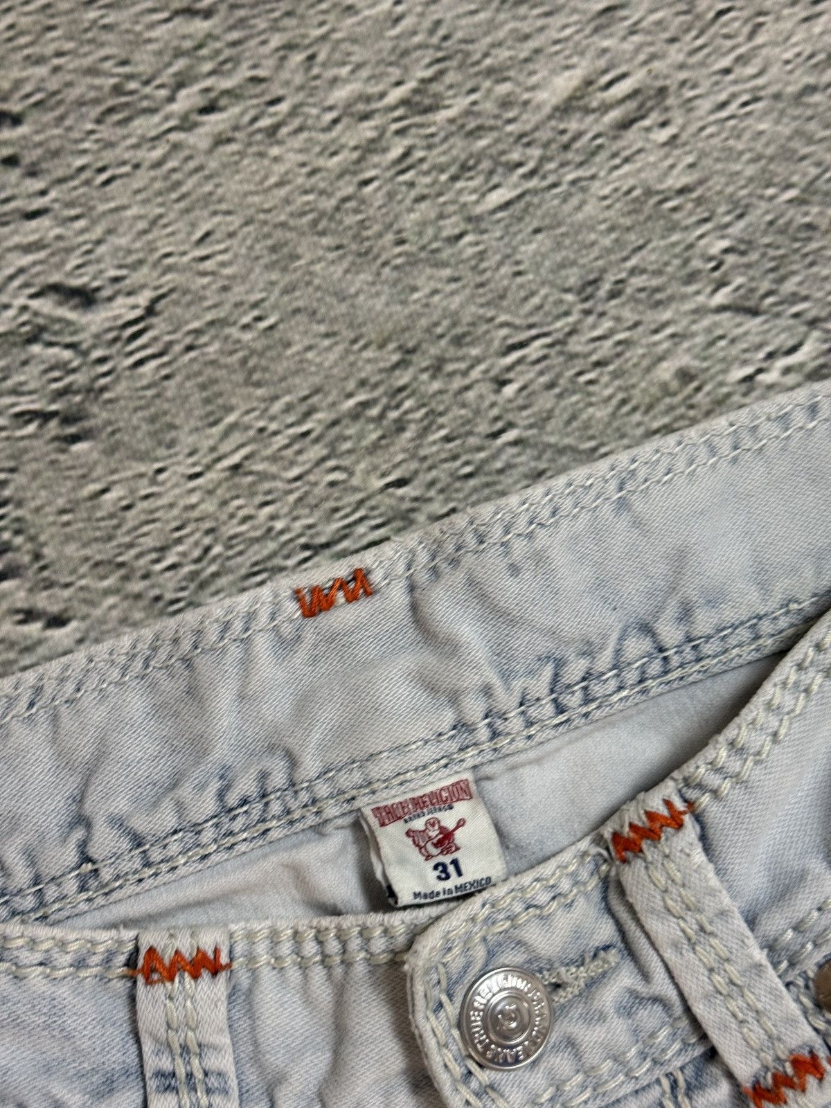 True Religion True Religion vintage white jeans straight mega T Orange Size US 31 - 9 Thumbnail