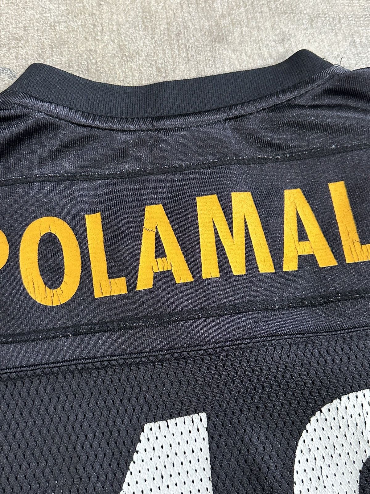 NFL × Reebok × Vintage Crazy Y2K Reebok Pittsburg Steelers Polamalu Jersey Size S / US 4 / IT 40 - 10 Thumbnail