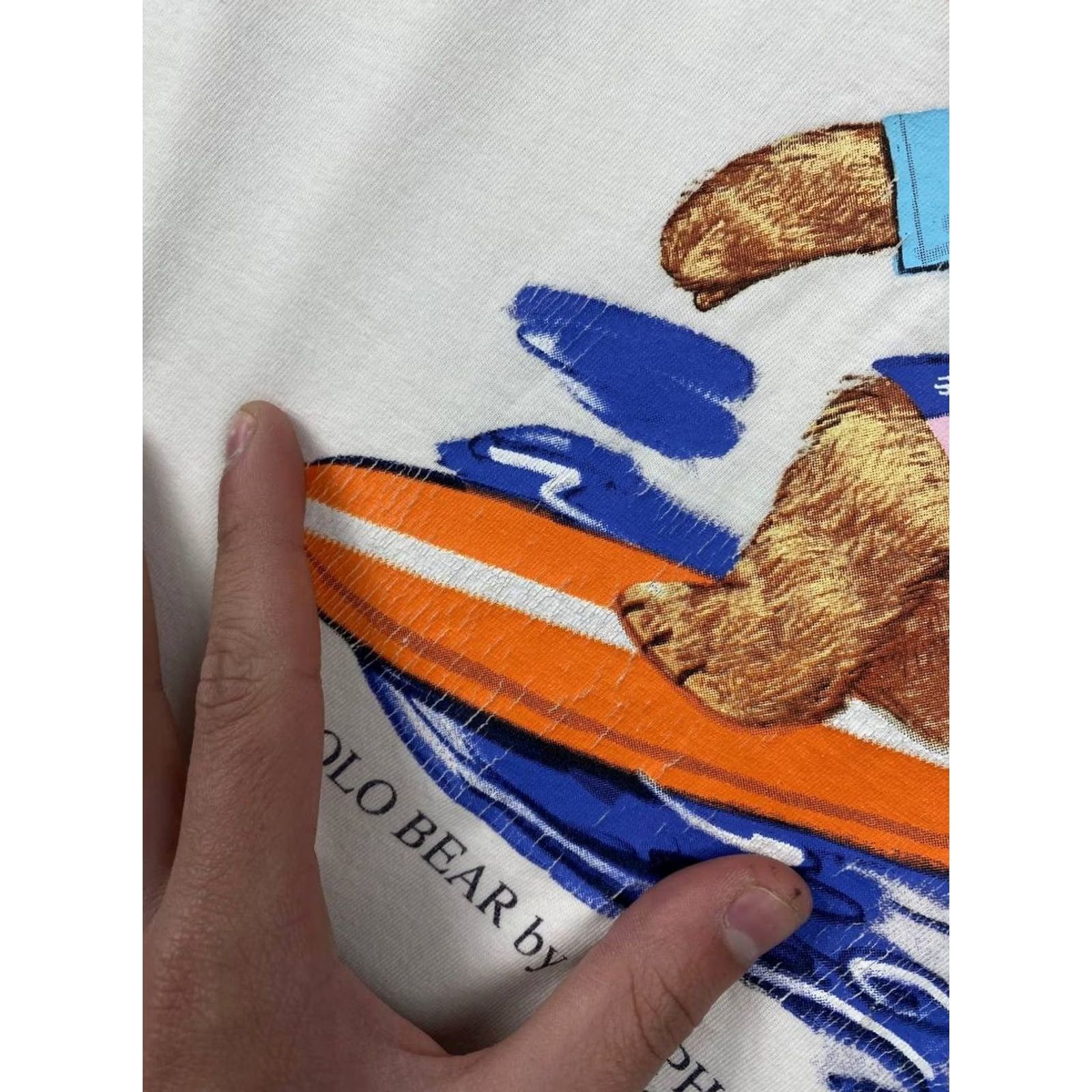 Polo Ralph Lauren Polo Ralph Lauren T-Shirt Men Size M White Polo Bear Surfing Big Log Size US M / EU 48-50 / 2 - 3 Thumbnail