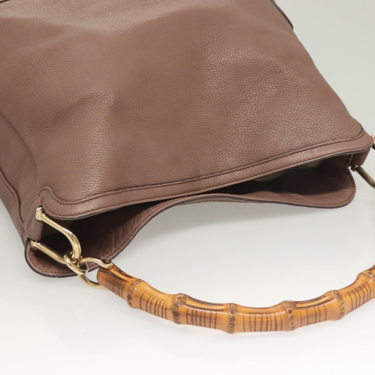 Gucci GUCCI Bamboo Hand Bag Leather Pink Gold Size ONE SIZE - 6 Thumbnail