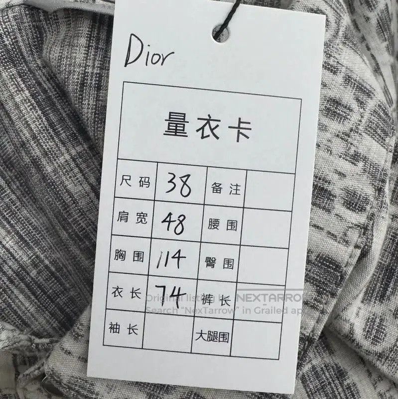 Dior Dior Gray Printed Long Sleeve Shirt for Men . Size US S / EU 44-46 / 1 - 7 Thumbnail