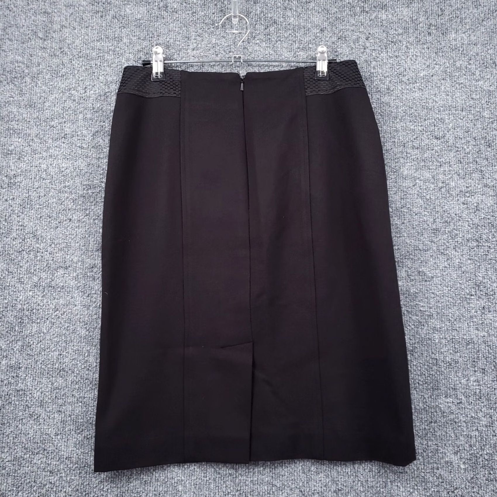 Vintage Mary Kay Skirt Womens 2R Black Straight & Pencil Knee Length Flat Front Size 26" / US 2 / IT 38 - 2 Thumbnail