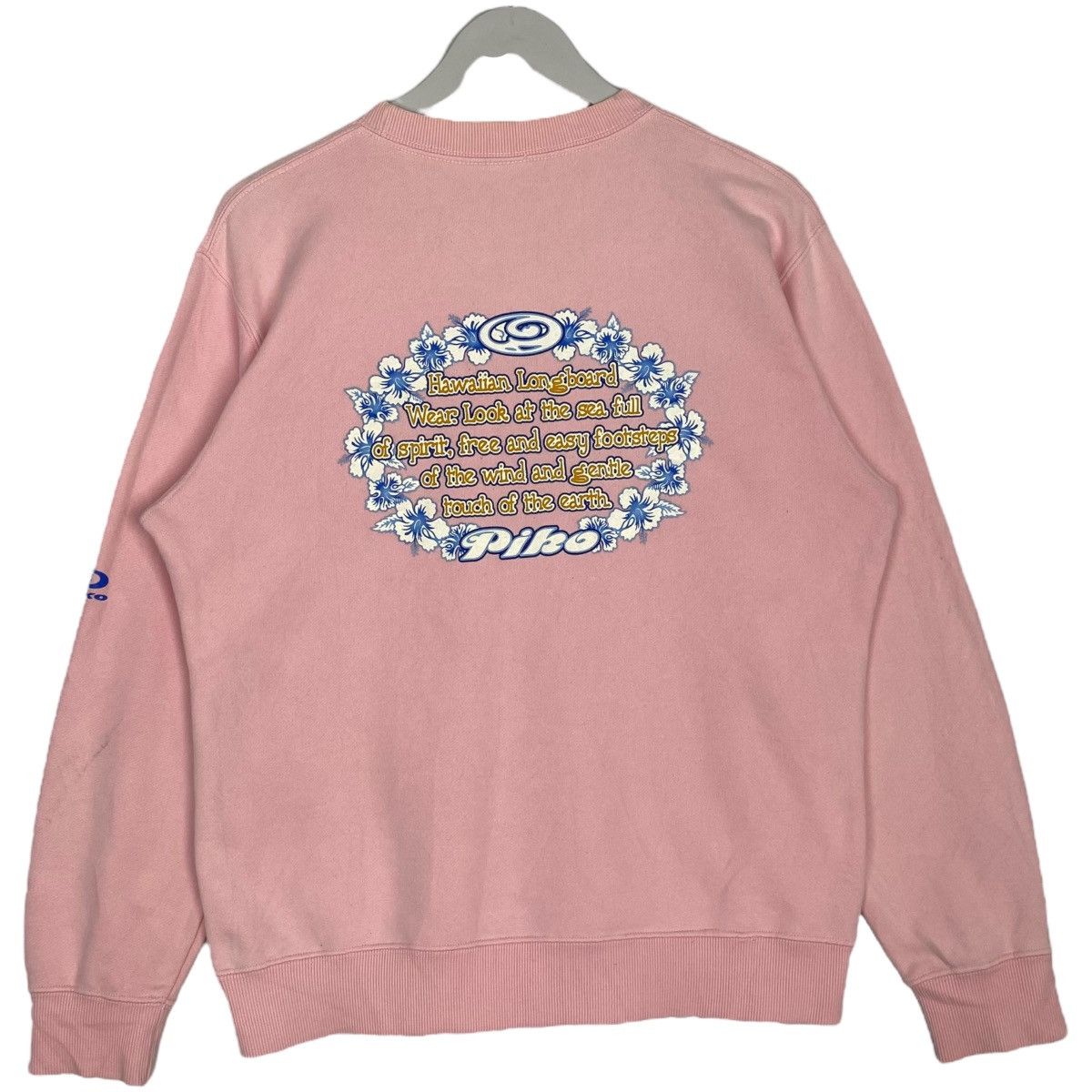 Vintage Vintage Piko Hawaiian Sweatshirt Crewneck Pink Size M Size M / US 6-8 / IT 42-44 - 5 Thumbnail