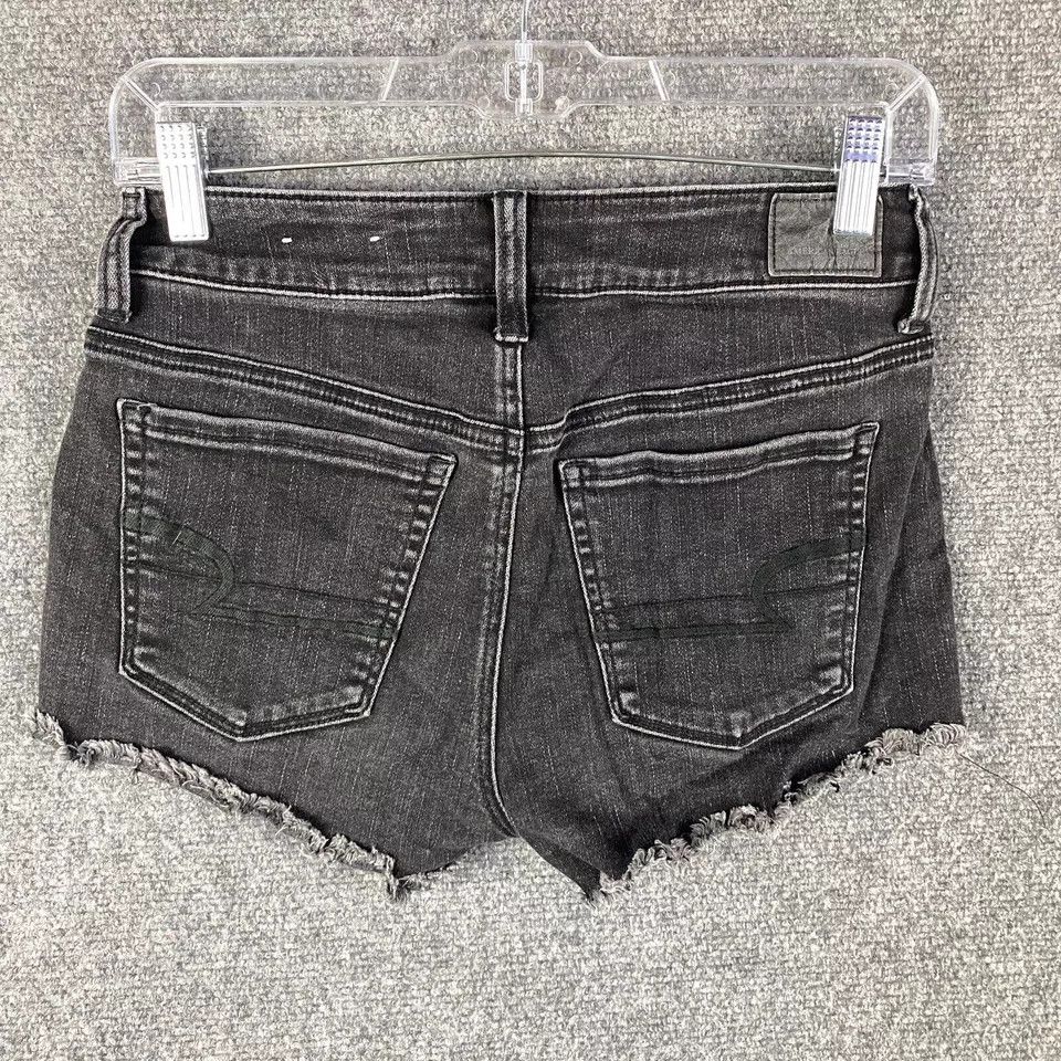 American Eagle Outfitters American Eagle Shorts Women's 4 H-Rise Shortie Denim Cut Off Size 27" / US 4 / IT 40 - 4 Thumbnail