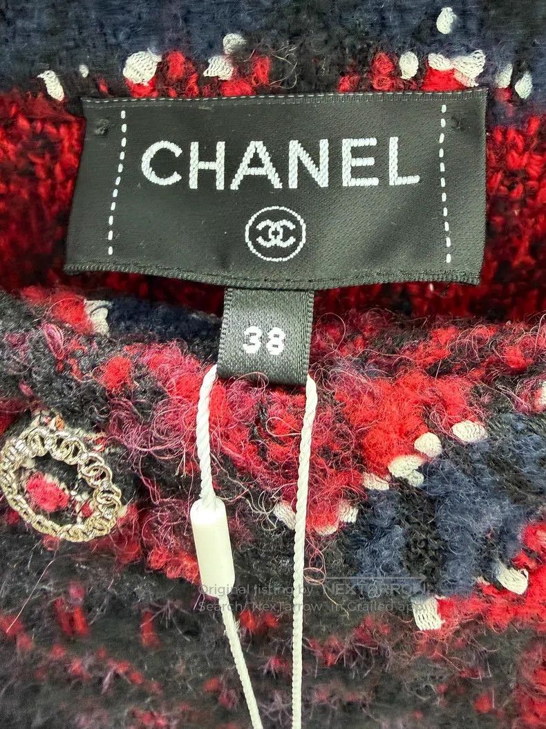 Chanel Chanel Autumn and winter striped double-breasted knitted j Size XS / US 0-2 / IT 36-38 - 4 Thumbnail