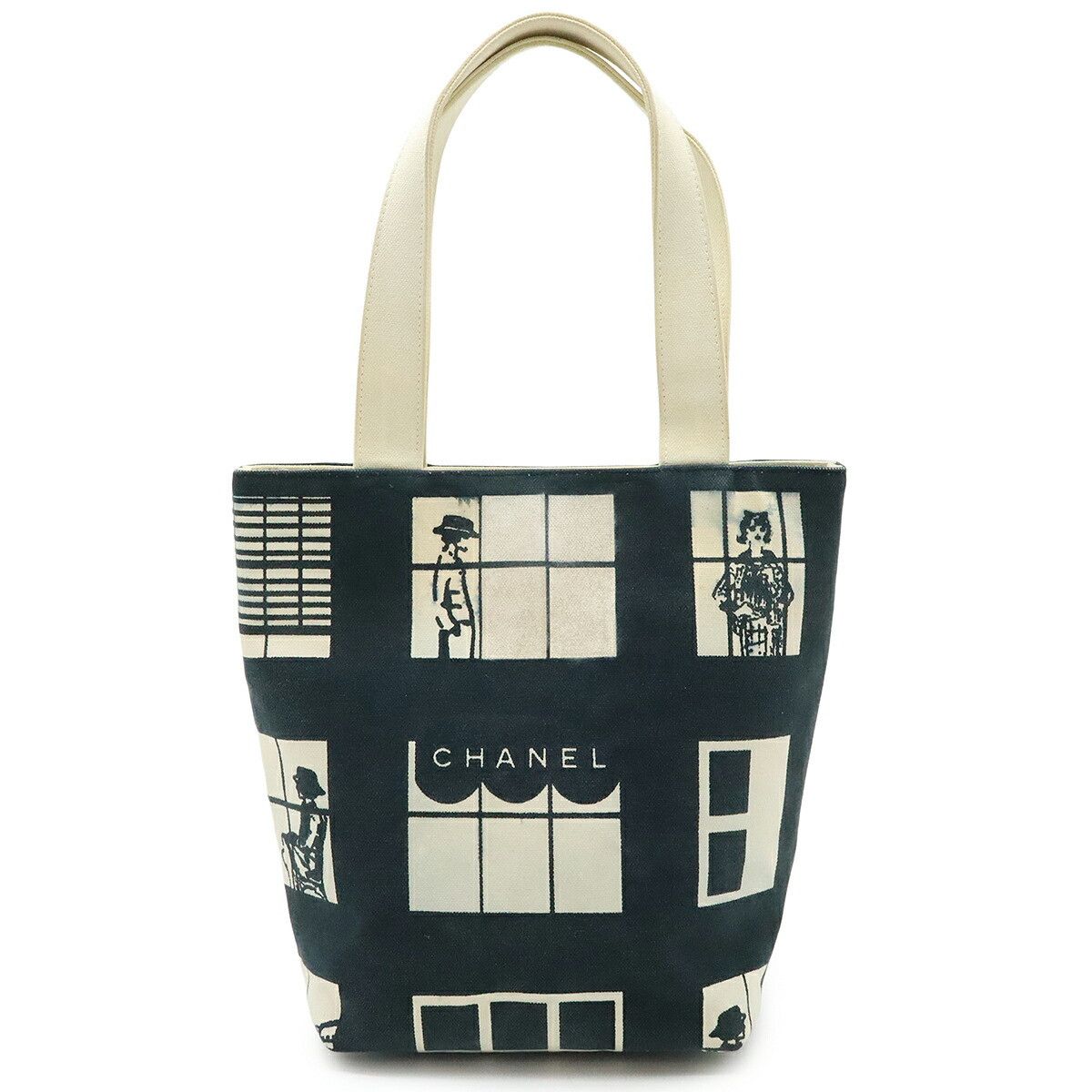 Chanel Chanel Chanel Windows Line Canvas 2way Bag Canvas Shoulder Bag Size ONE SIZE - 1 Thumbnail