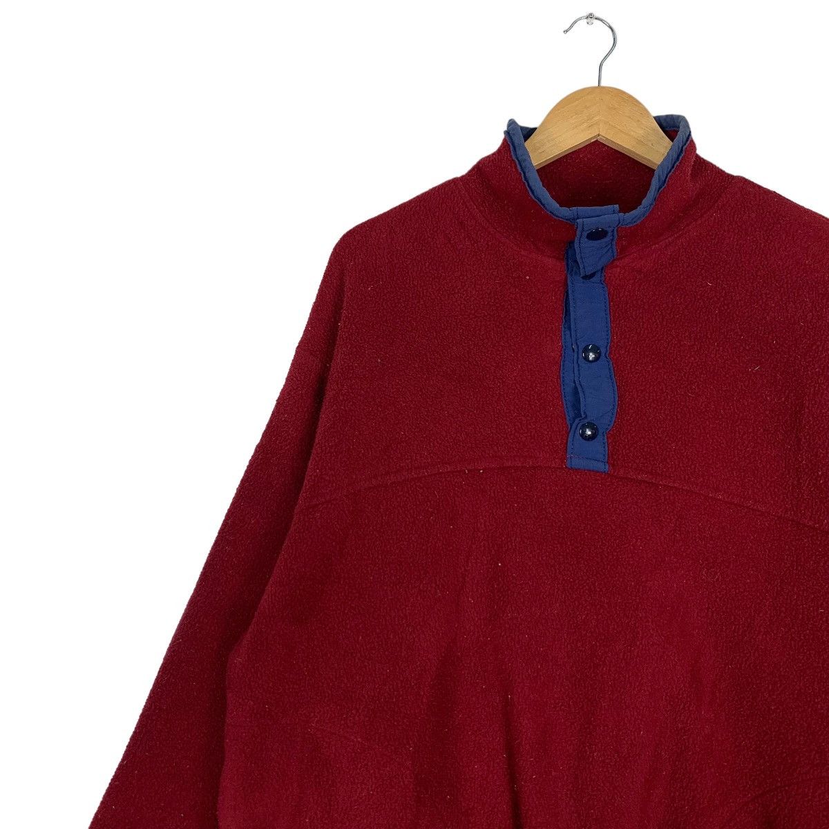 Other 90's Made in USA Half Button Pullover Red Fleece #1139-C52 Size US M / EU 48-50 / 2 - 6 Thumbnail