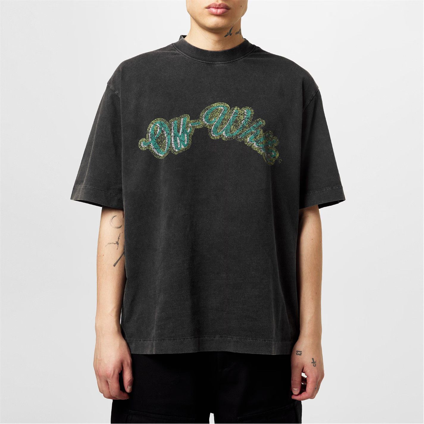 Off-White o1g2r1mq0226 Bacchus Skate Prefaded Distressed T-Shirt Black Size US XS / EU 42 / 0 - 3 Thumbnail