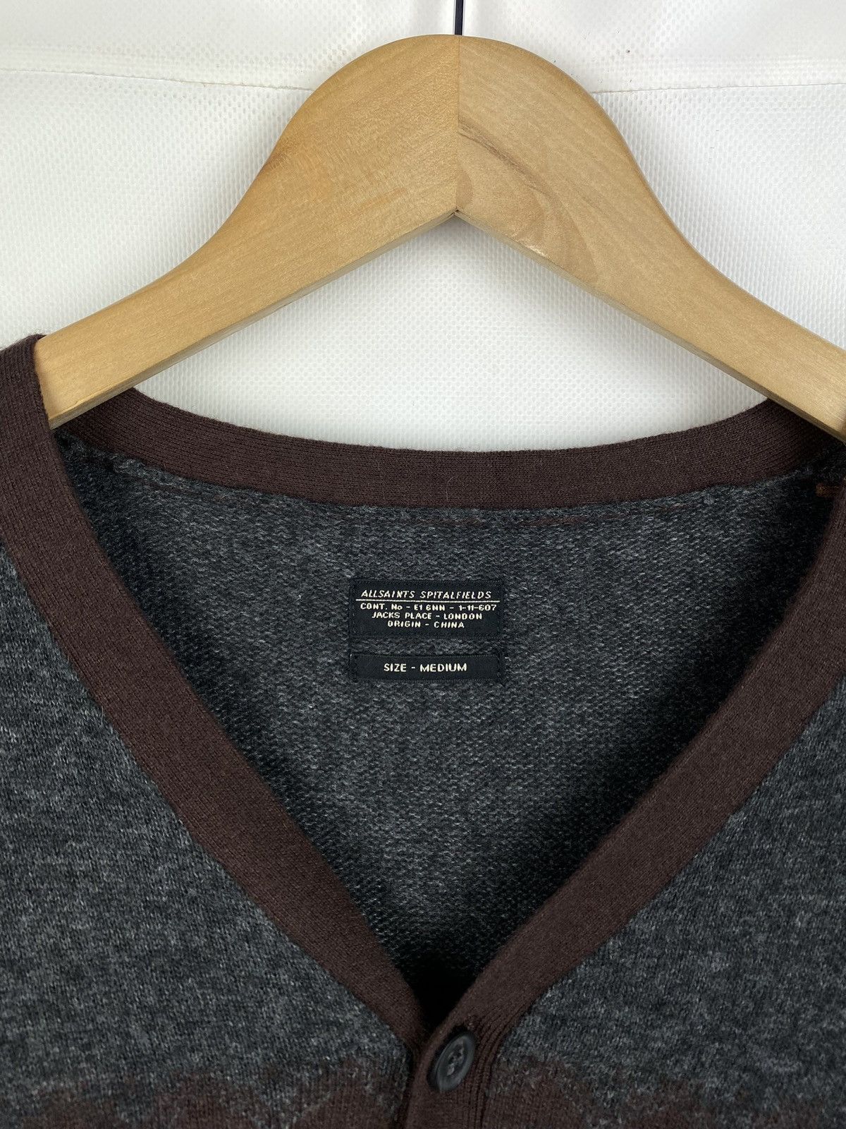 Allsaints × Japanese Brand Allsaints Scafell wool / alpaca men’s cardigan sweater Size US M / EU 48-50 / 2 - 10 Thumbnail