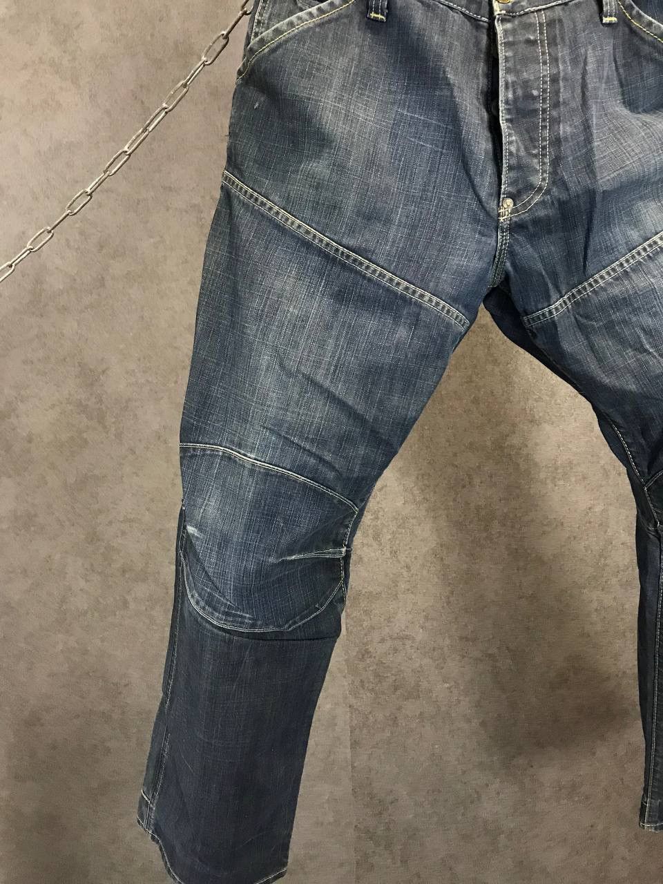 G-Star G Star Raw vintage biker distressed denim jeans Size US 34 / EU 50 - 3 Thumbnail