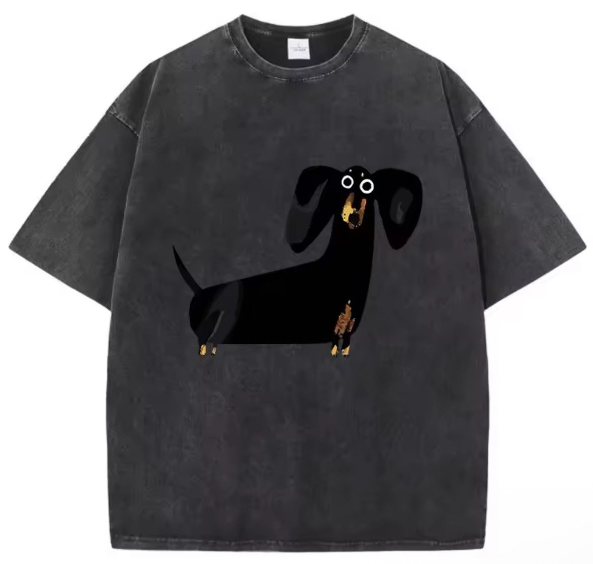 Japanese Brand High Street Graphic Cartoon Dachshund Dog Washed T-Shirt Size US L / EU 52-54 / 3 - 1 Thumbnail