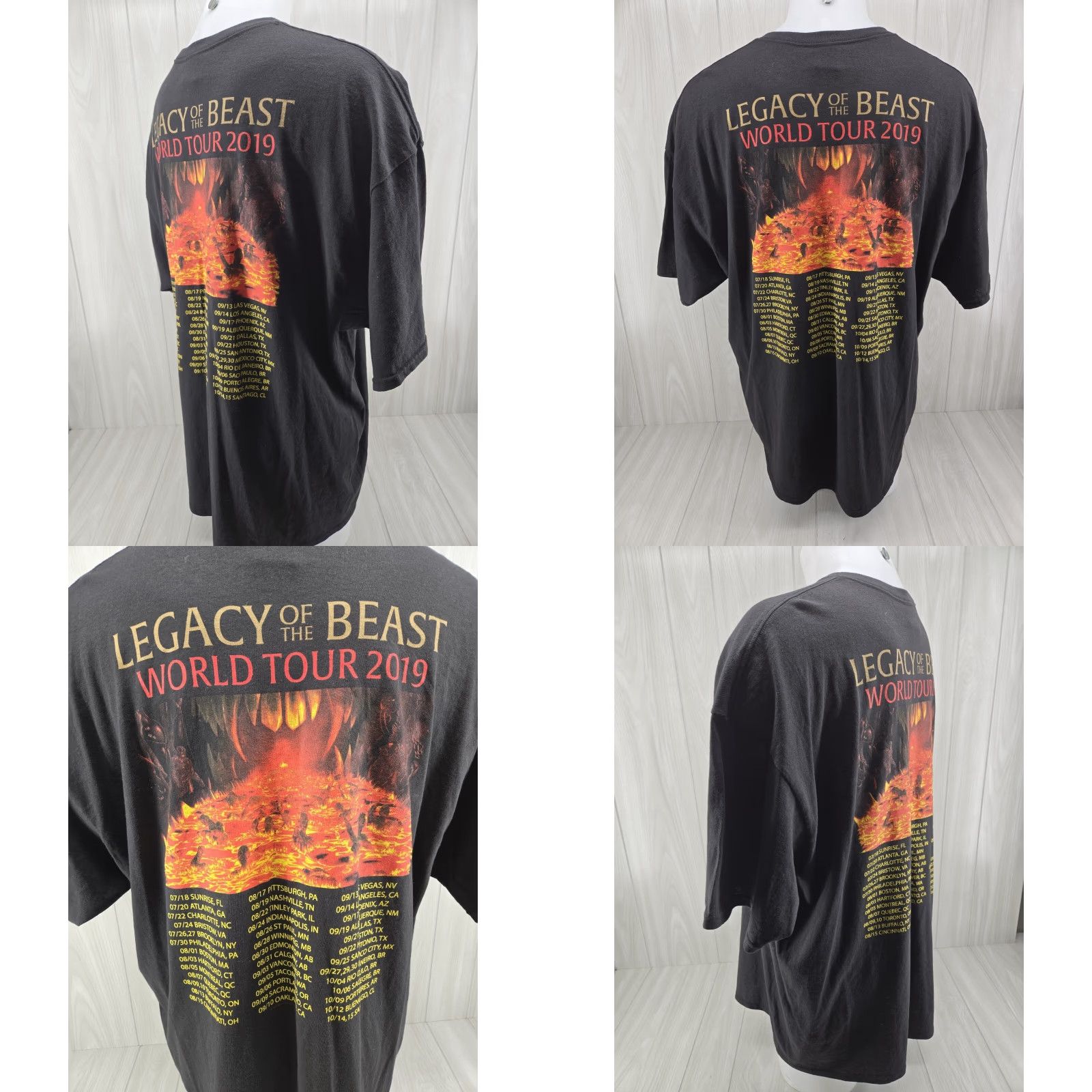 Vintage VINTAGE Iron Maiden Legacy of the Beast Tour T Shirt Band Sz 3XL North American 2019 Size US XXL / EU 58 / 5 - 8 Thumbnail