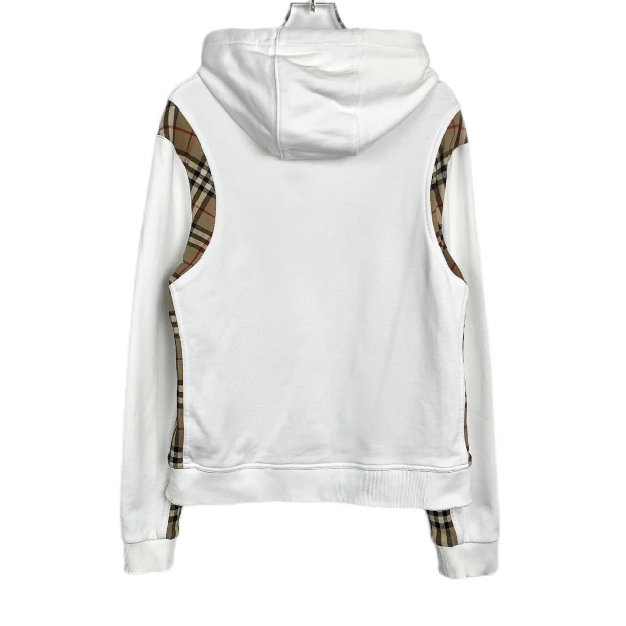 Burberry Burberry Check Patchwork White Hoodie with Long Sleeves (Siz Size XS / US 0-2 / IT 36-38 - 10 Thumbnail