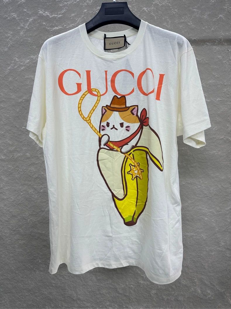 Gucci Gucci Cartoon Print Short Sleeve T-Shirt Size US L / EU 52-54 / 3 - 1 Thumbnail