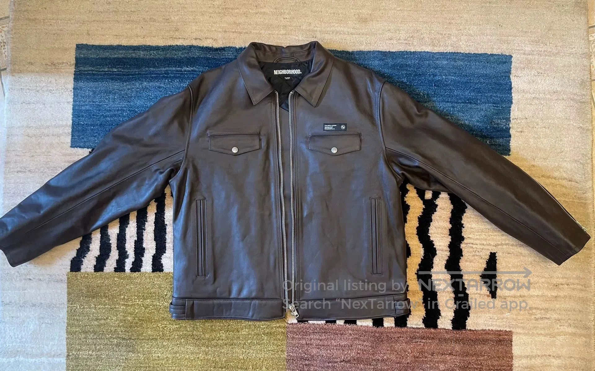Neighborhood Neighborhood Brown Horse Leather Jacket. Size US XL / EU 56 / 4 - 1 Thumbnail