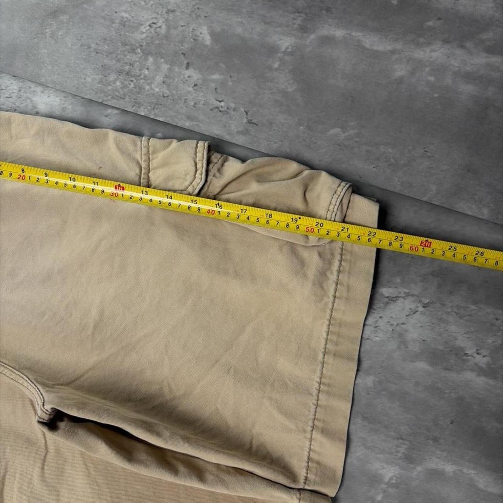 Aeropostale Y2K Beige Aeropostale Grunge Baggy Cargo Skater Shorts Size US 36 / EU 52 - 7 Thumbnail