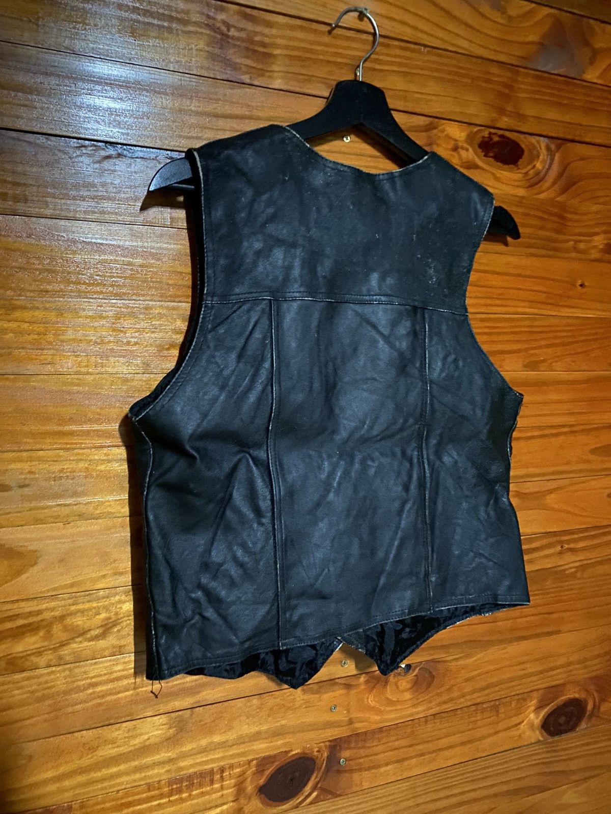 Giorgio Fiorelli Vintage Fiorelli Black Leather Western Biker Waistcoat Size US S / EU 44-46 / 1 - 10 Thumbnail