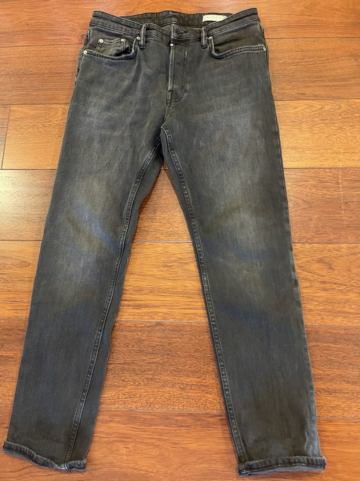 Allsaints Mens slim button jeans Size US 30 / EU 46 - 9 Thumbnail