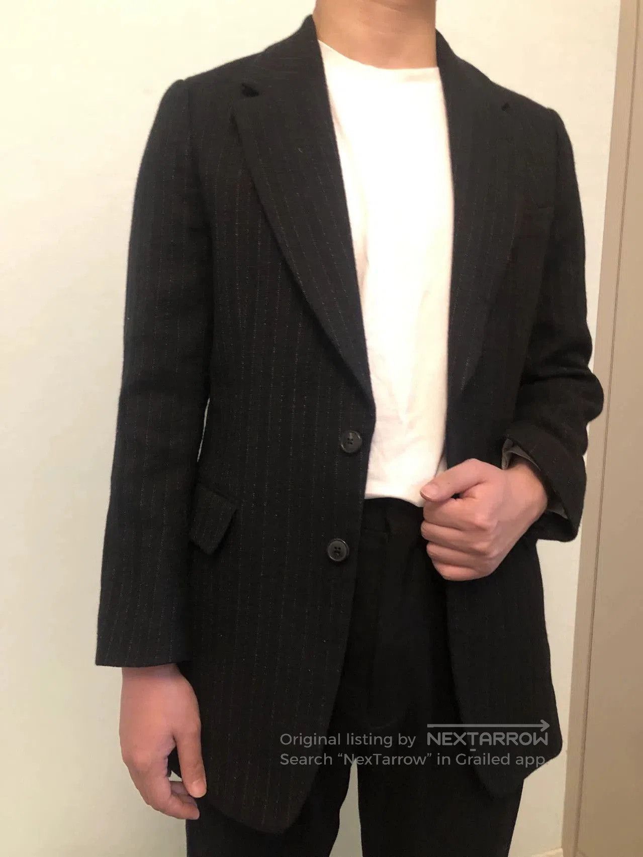 Dries Van Noten Dries Van Noten Striped White Lapel Blazer. Size US M / EU 48-50 / 2 - 8 Thumbnail