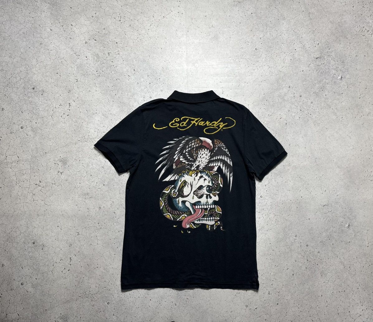 Ed Hardy Ed Hardy Big Logo Vintage Polo Shirt Size US S / EU 44-46 / 1 - 1 Thumbnail
