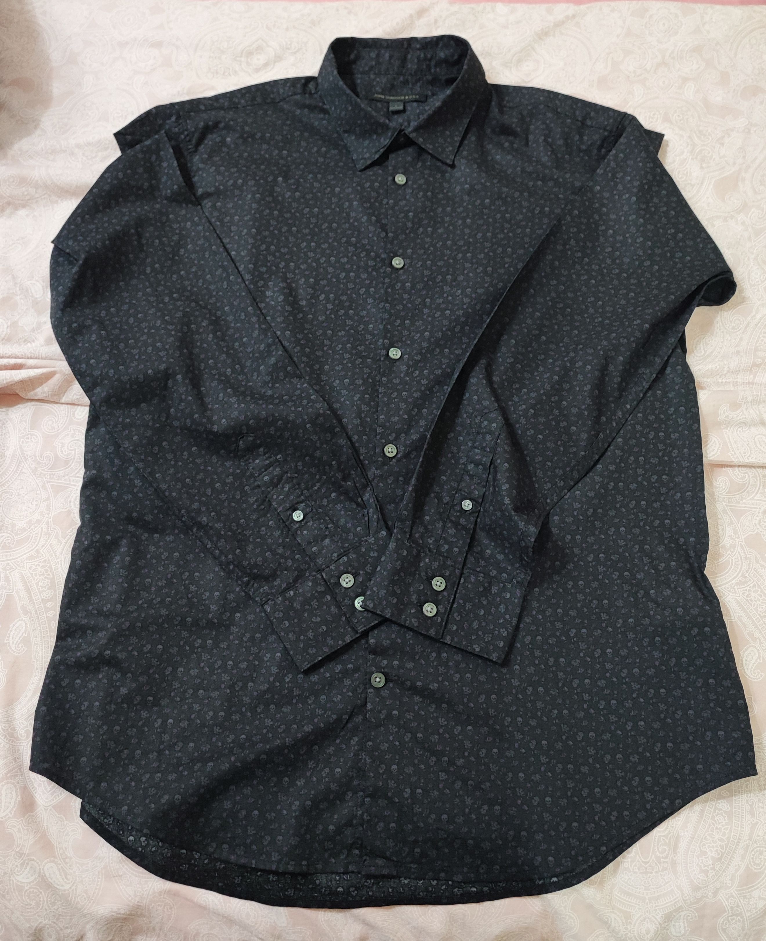 John Varvatos John Varvatos Skull & Flora Long Sleeve Shirt Size US L / EU 52-54 / 3 - 4 Thumbnail