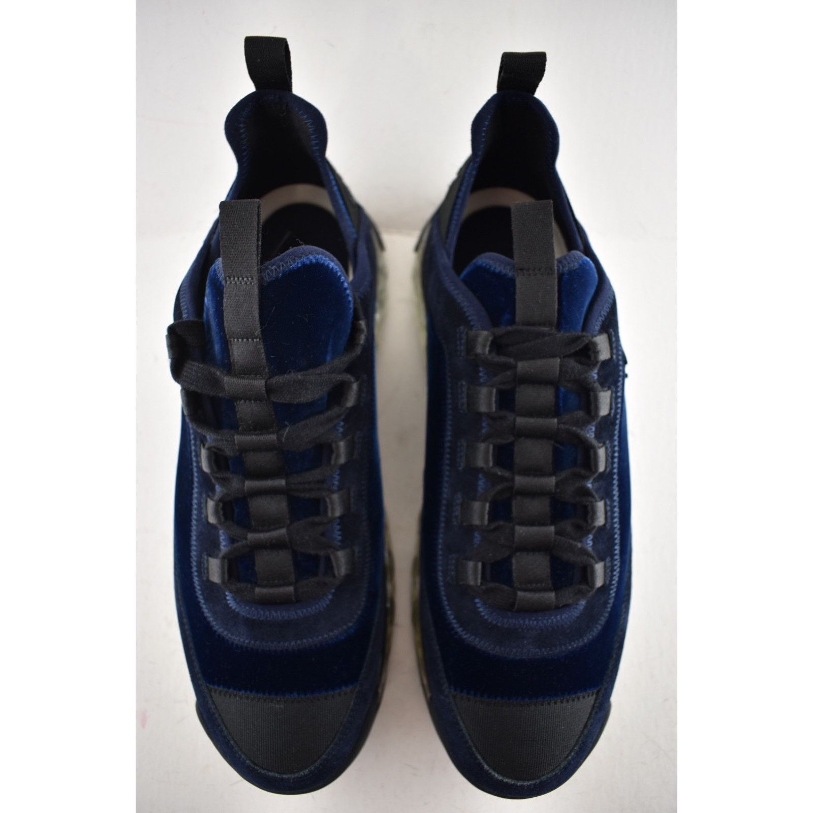 Chanel Chanel 20A Mens Blue Velvet Black CC Trainer Sneaker 44 11 Size US 11 / EU 44 - 8 Thumbnail