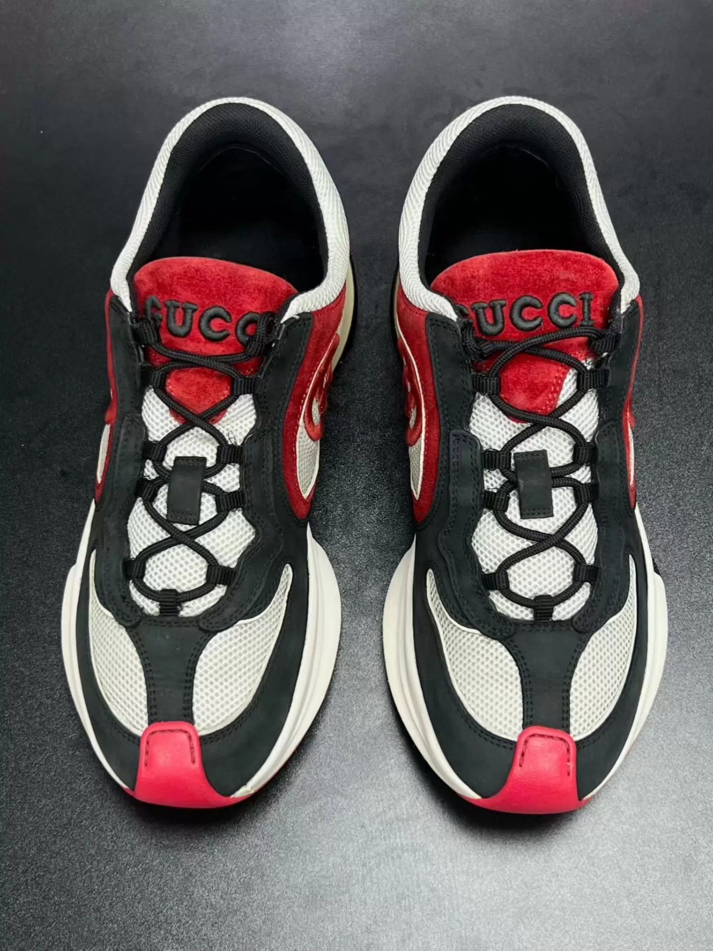 Gucci GUCCI Run Sneaker Black Red 40.5 - Worn 2-3 Times, Near Mint Size US 7.5 / EU 40-41 - 3 Thumbnail