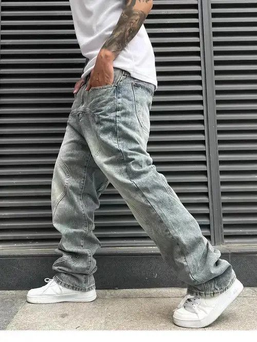 Japanese Brand Street 90s hiphop washed skateboard hip-hop jeans Size US 32 / EU 48 - 5 Thumbnail